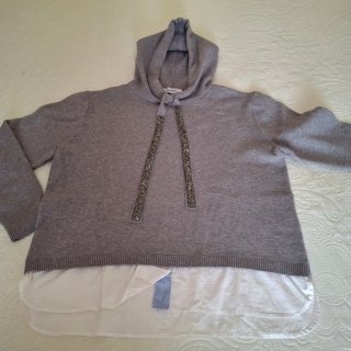Jersey Tintoretto con  Capucha Gris Talla L
