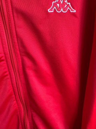 Sudadera Kappa Vintage Roja Cremallera
