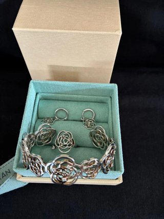 Conjunto Plata Ley Circonitas Duran Flor