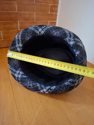 Borsalino Tartan Grigio Nero
