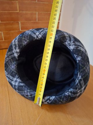 Borsalino Tartan Grigio Nero