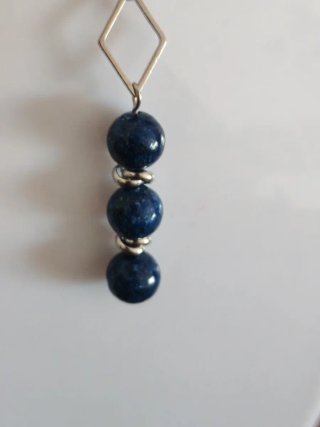 Collana acciaio con lapislazzuli
