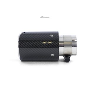 2 COLAS ESCAPES REDONDAS CARBONO BRILLO LOOK BMW