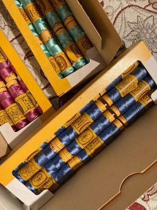 Set 12 pz Seta Bozzolo Vintage