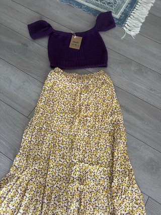 Conjunto ANTIMILK falda y top punto t16