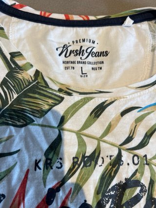 Camiseta North Jeans Estampado Tropical Talla L