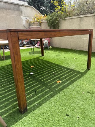 Mesa de madera para exterior