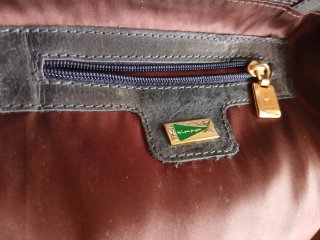 Bolso vintage piel tejido