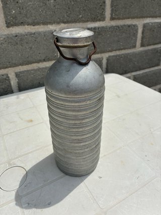 Borraccia antica in alluminio