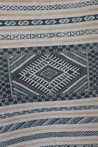 Alfombra Kilim Marroquí Cactus Lana Beige/Marrón