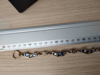 Collana vintage Gold anni '60 con pietre blu