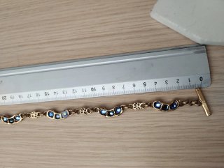 Collana vintage Gold anni '60 con pietre blu