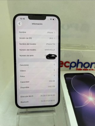 iPhone 17e 256GB Nero