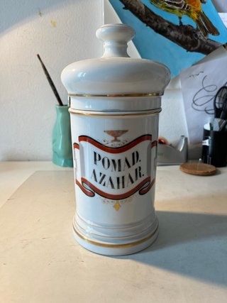 Tarro Farmacia Porcelana Pomad Azahar