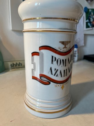 Tarro Farmacia Porcelana Pomad Azahar