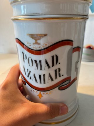 Tarro Farmacia Porcelana Pomad Azahar