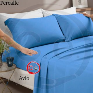 Completo letto matrimoniale Percalle KING SIZE