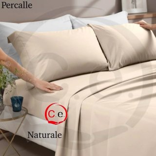 Completo letto matrimoniale Percalle KING SIZE