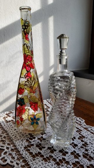 Set 2 Bottiglie Vintage Decorative