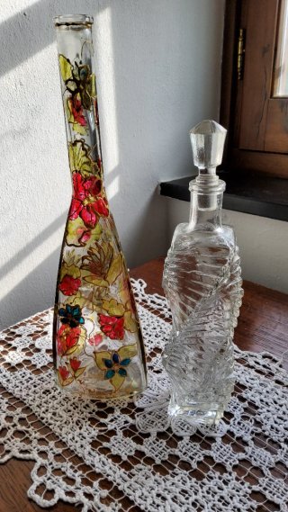 Set 2 Bottiglie Vintage Decorative
