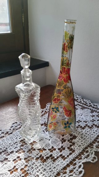 Set 2 Bottiglie Vintage Decorative