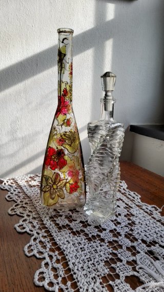 Set 2 Bottiglie Vintage Decorative