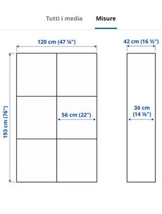Mobile IKEA BESTÅ con ante vetro bianco