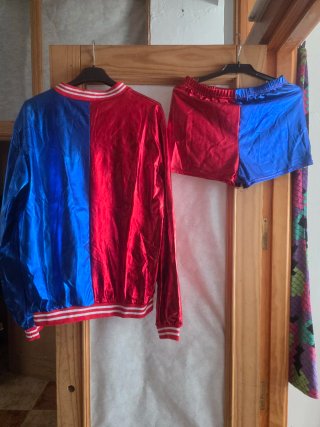 Conjunto Cazadora y Short Harley Quinn Talla L