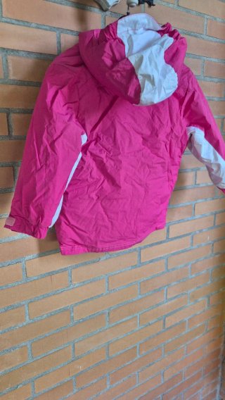 Abrigo Esquí Niña Wedze Rosa y Blanco