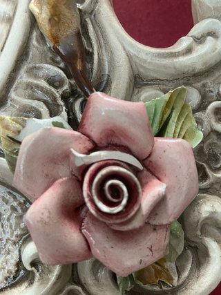 Orologio da parete Capodimonte con rose