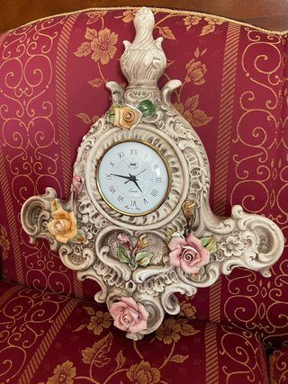 Orologio da parete Capodimonte con rose