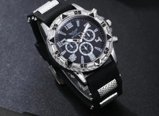 Reloj Zhowe Hombre Negro y Plateado