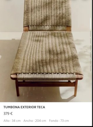 Hamaca Zara Home Madera y Yute