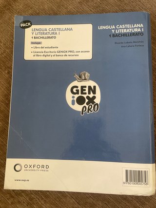 Lengua Castellana y Literatura 1 Geniox pro Oxford