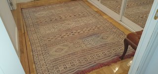 Alfombra Marroquí Lana 177x266cm blanco/ azul