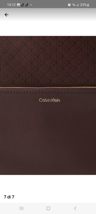 Borsa Calvin Klein a spalla marrone