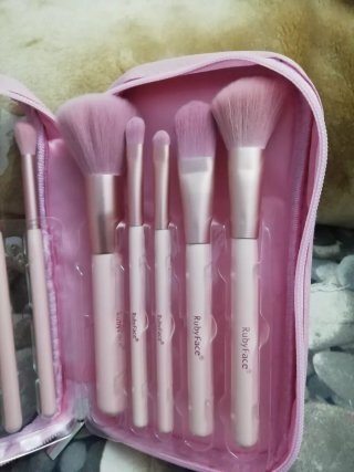 Set Pinceles Maquillaje RubyFace Rosa