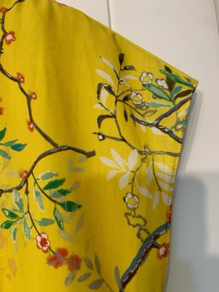 Vestido Zara Amarillo Estampado Flores