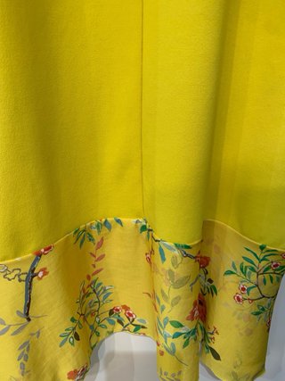 Vestido Zara Amarillo Estampado Flores