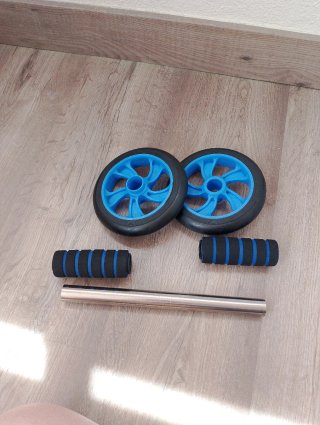 Rueda Abdominal Doble Azul