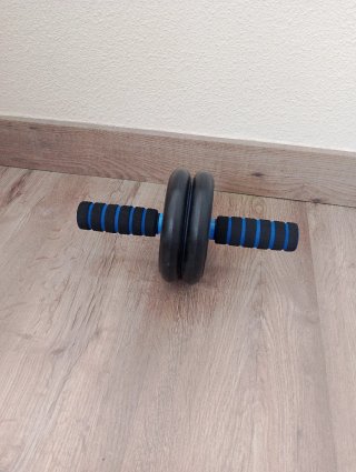 Rueda Abdominal Doble Azul
