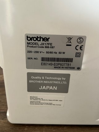 Máquina de coser Brother JX17FE