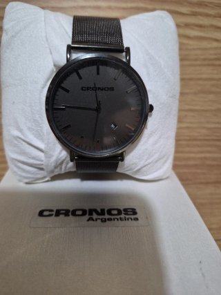 Reloj Cronos Gris y Plateado