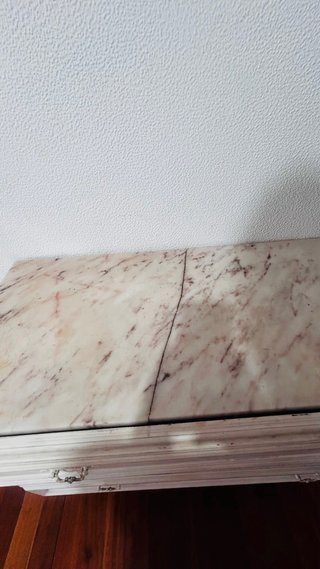 Tocador antiguo mármol y madera