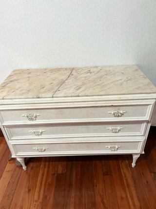 Tocador antiguo mármol y madera