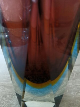 Vaso Murano Sommerso Mid-Century Vetro