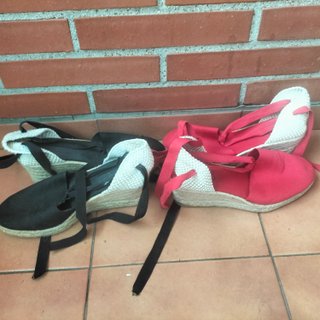 3 pares alpargatas núm 36 y 37