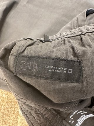 Pantalón Jogger Zara Gris Talla S