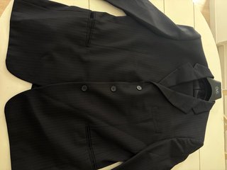 Completo Uomo OVS Lana Gessato Nero Taglia 56