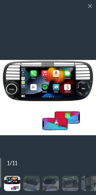 Pantalla Android Fiat 500